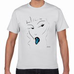 自作のイラストを印刷したプリントTシャツ