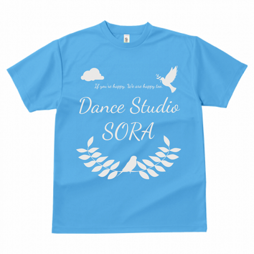 バレエスタジオのロゴをプリントしたオリジナルTシャツ