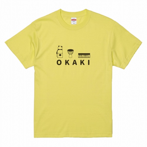 イラストをプリントした楽器店のオリジナルTシャツ