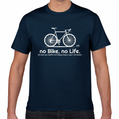 自転車のイラストがおしゃれなシルクスクリーンプリントTシャツ