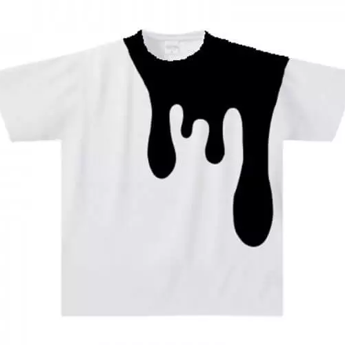 単色デザインをプリントしたオリジナルTシャツ