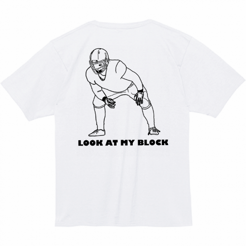 アメフトのイラストをプリントしたオリジナルTシャツ