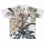花柄を全面にプリントしてオリジナルTシャツを作成!