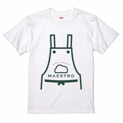 エプロンのイラストをプリントしたスタッフ用のオリジナルTシャツ