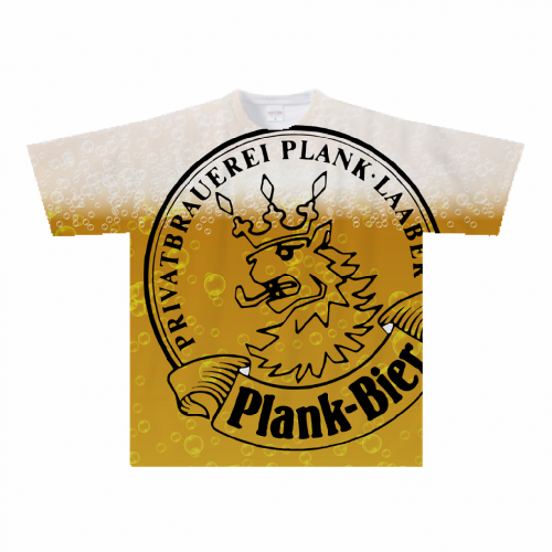 お店のロゴをプリントして全面プリントのオリジナルTシャツを作成！