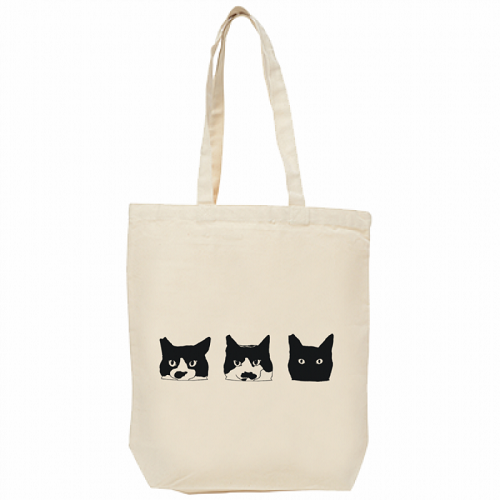 猫イラストをプリントしてオリジナルのエコバッグを作成！