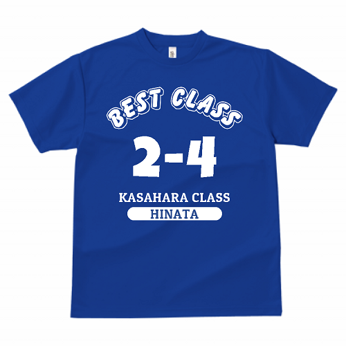 胸のロゴデザインが映えるオリジナルのクラスTシャツ