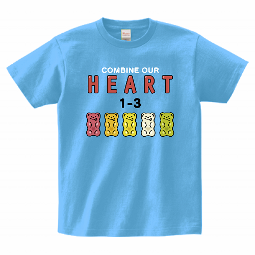 グミのイラストデザインがおしゃれなオリジナルのクラスTシャツ