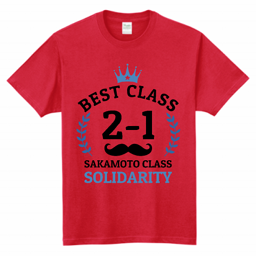 ヒゲのロゴデザインがかわいいクラスTシャツ