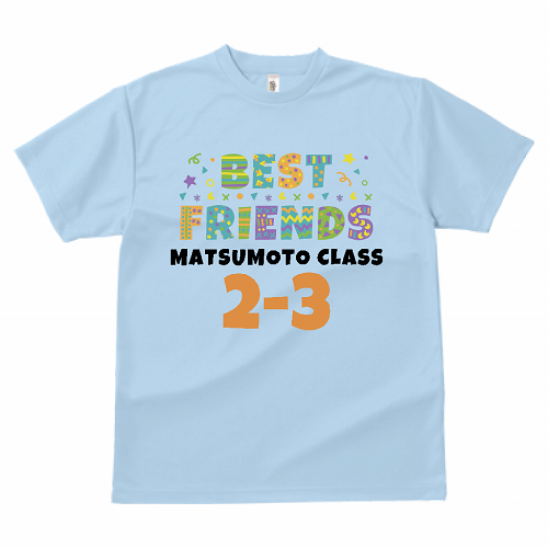 おしゃれなクラスロゴが目を引くオリジナルのクラスTシャツ