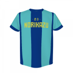ストライプのサッカー風デザインでクラスTシャツを作成！