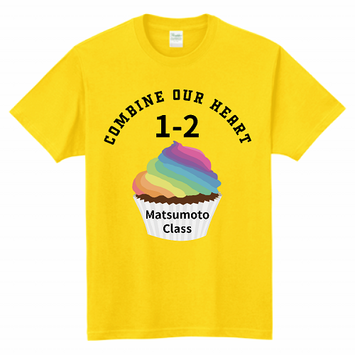 韓国風のポップなイラストデザインがかわいいオリジナルクラスTシャツ