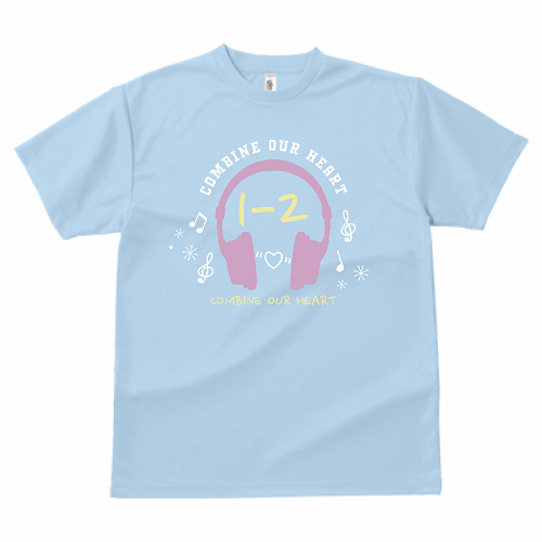 おしゃれなヘッドフォンのデザインをプリントしてオリジナルのクラスTシャツを作成！