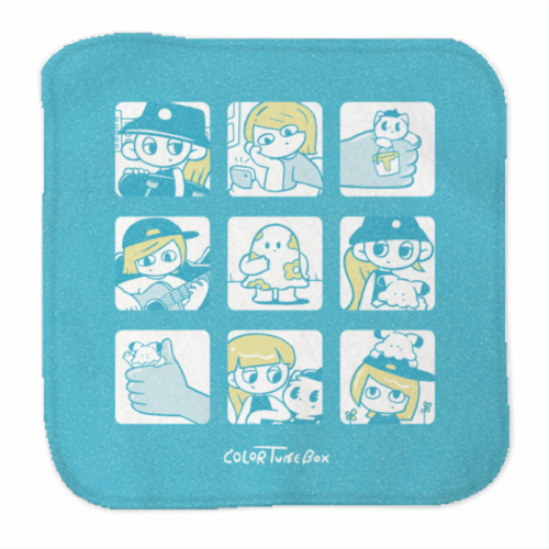 女の子のイラストをコラージュしたお洒落なクリエイターグッズ