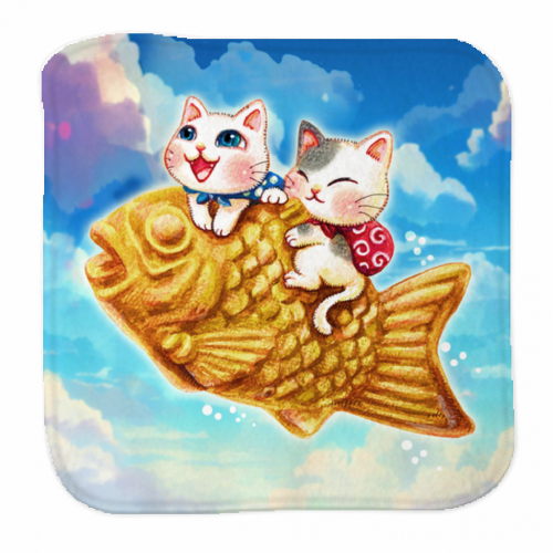 鯛焼きと猫がプリントされたオリジナルクリエイターグッズ