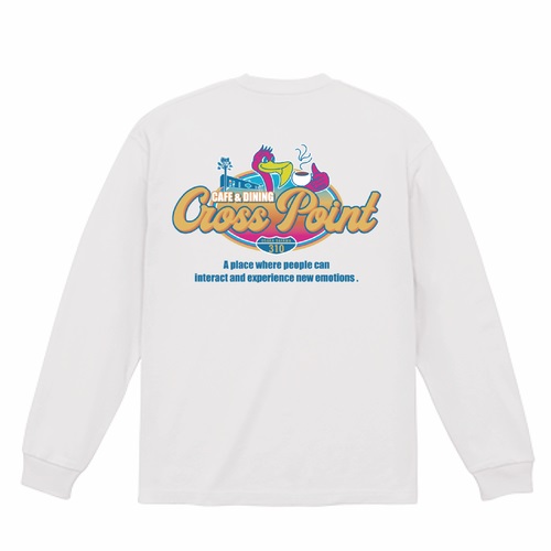 80’ｓ風デザインがおしゃれなカフェの長袖Tシャツ