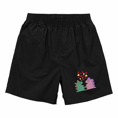 見つめ合う恐竜が可愛い！イラスト入りオリジナルショートパンツ